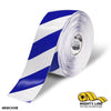 4" White Tape with Blue Chevrons - 100'  Roll - Safety Floor Tape