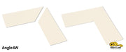 4" Wide Solid WHITE  10" Long Angle - Pack of 25