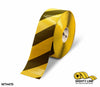 4" Yellow and Black Diagonal Mighty Line Tac - Traction  AntiSlip Floor Tape - 100' Roll