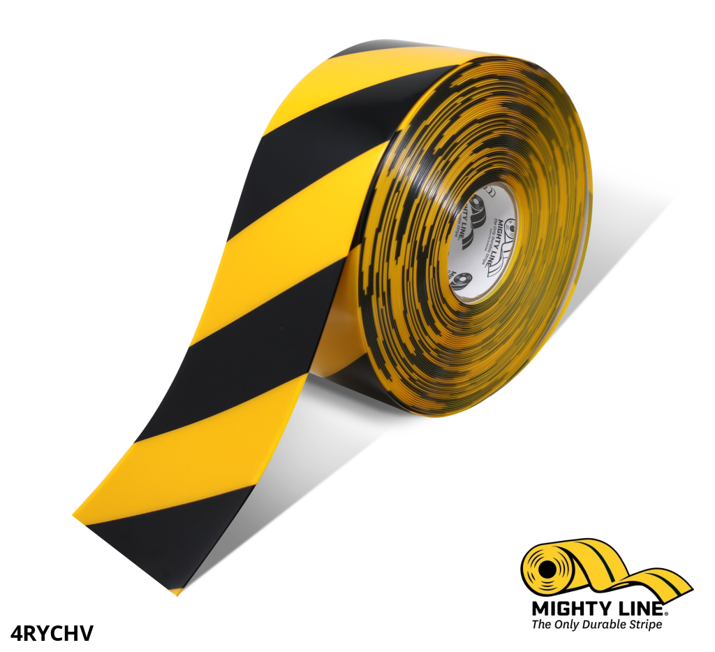 4 Yellow Floor Tape With Black Chevrons 100 Roll Product