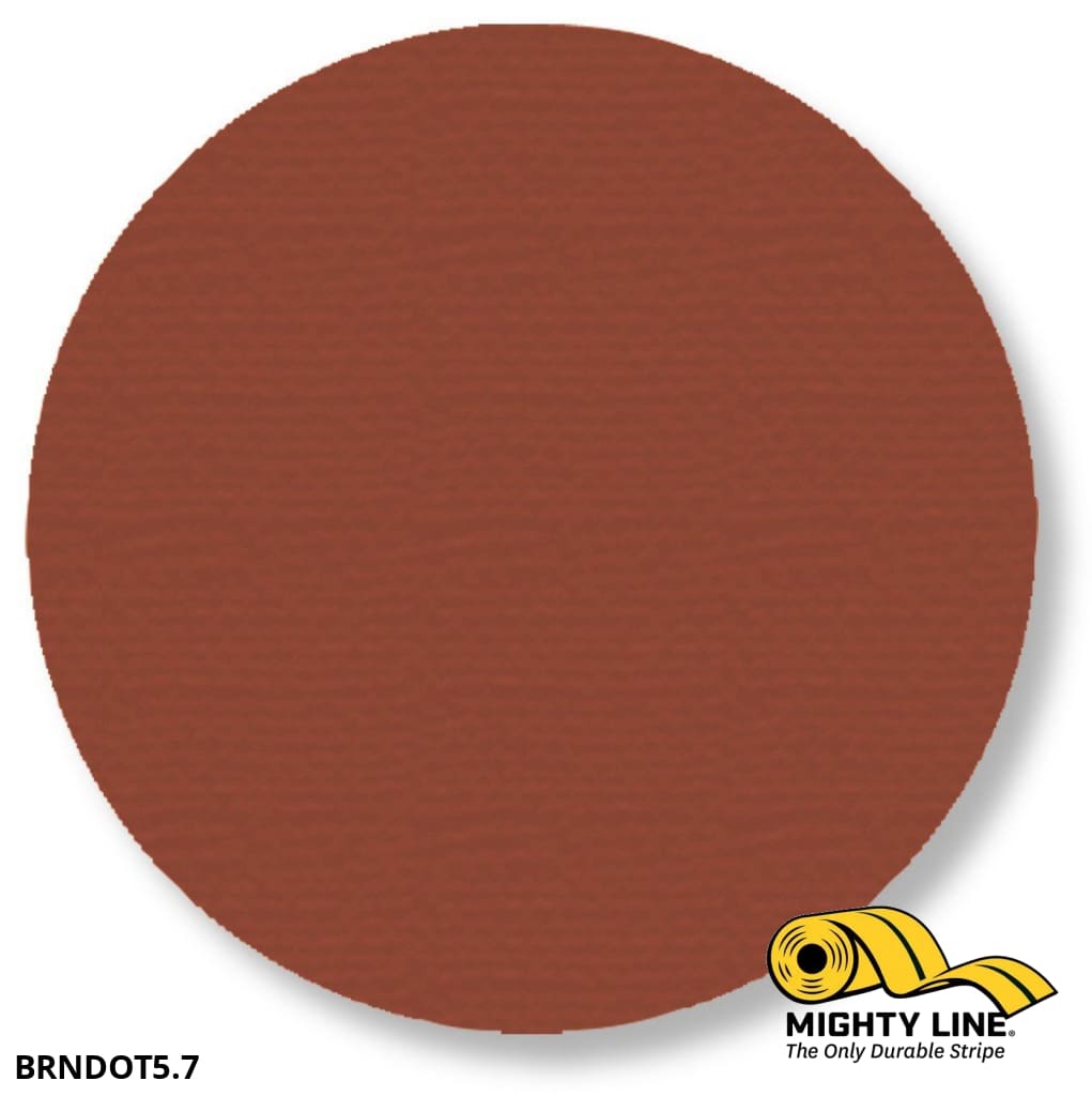 5.7" BROWN Solid DOT - Pack of 100 - Floor Marking