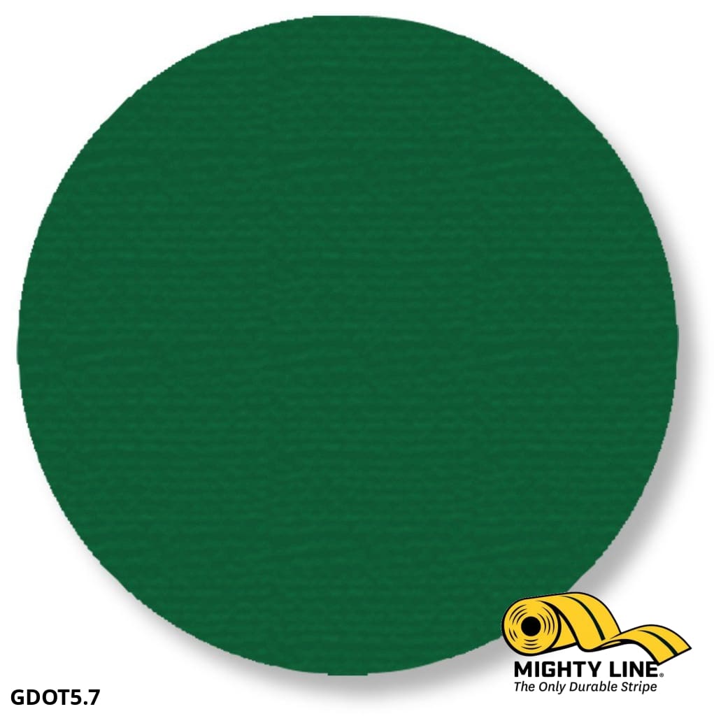 5.7" GREEN Solid DOT - Pack of 100 - Floor Marking