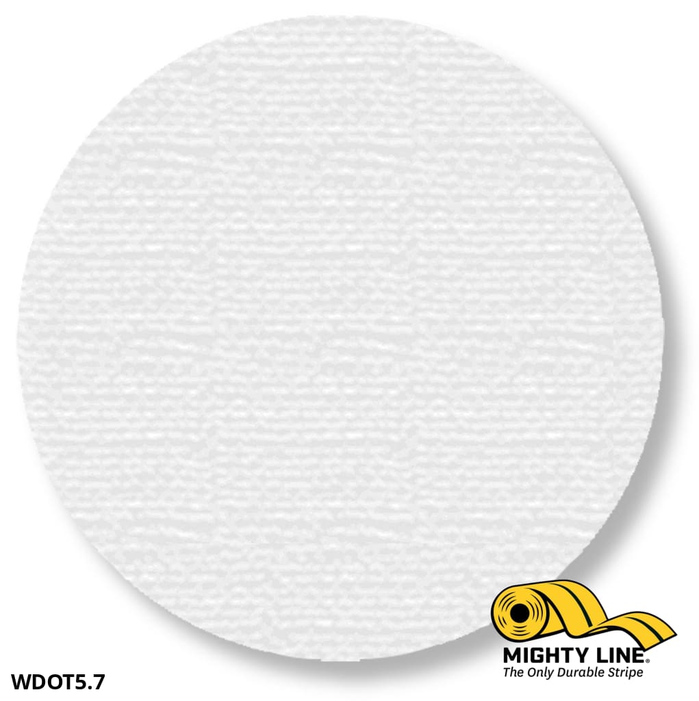 5.7" WHITE Solid DOT - Pack of 100 - Floor Marking