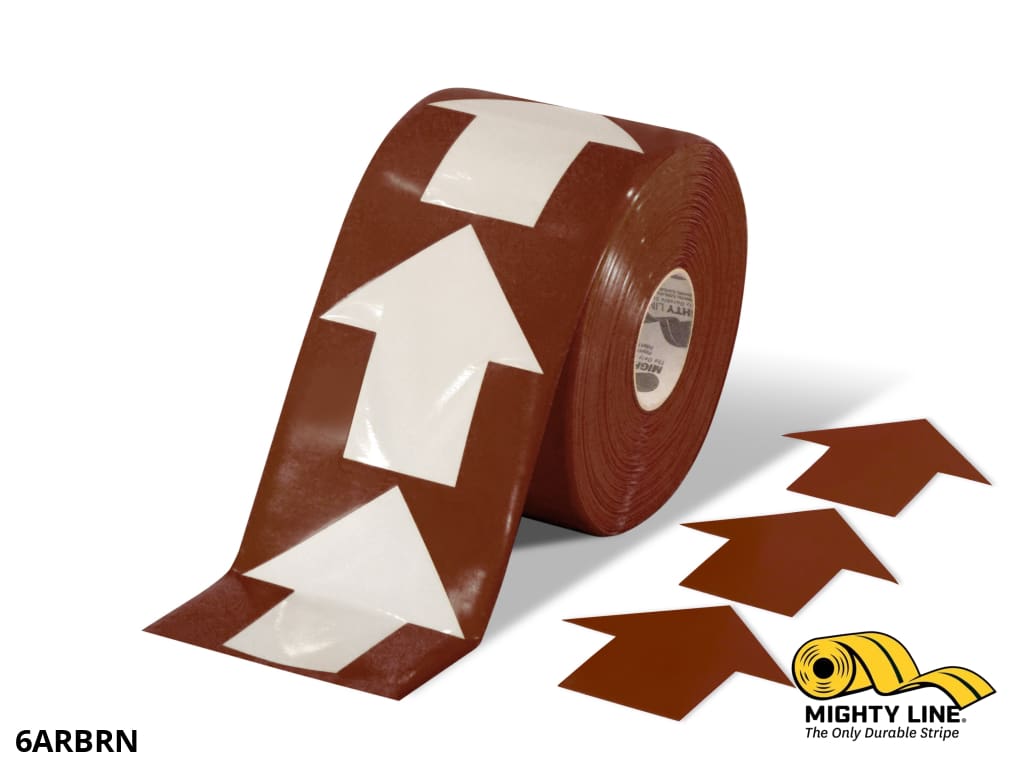 5.5" Brown Arrow Floor Tape Roll - 200 Arrows