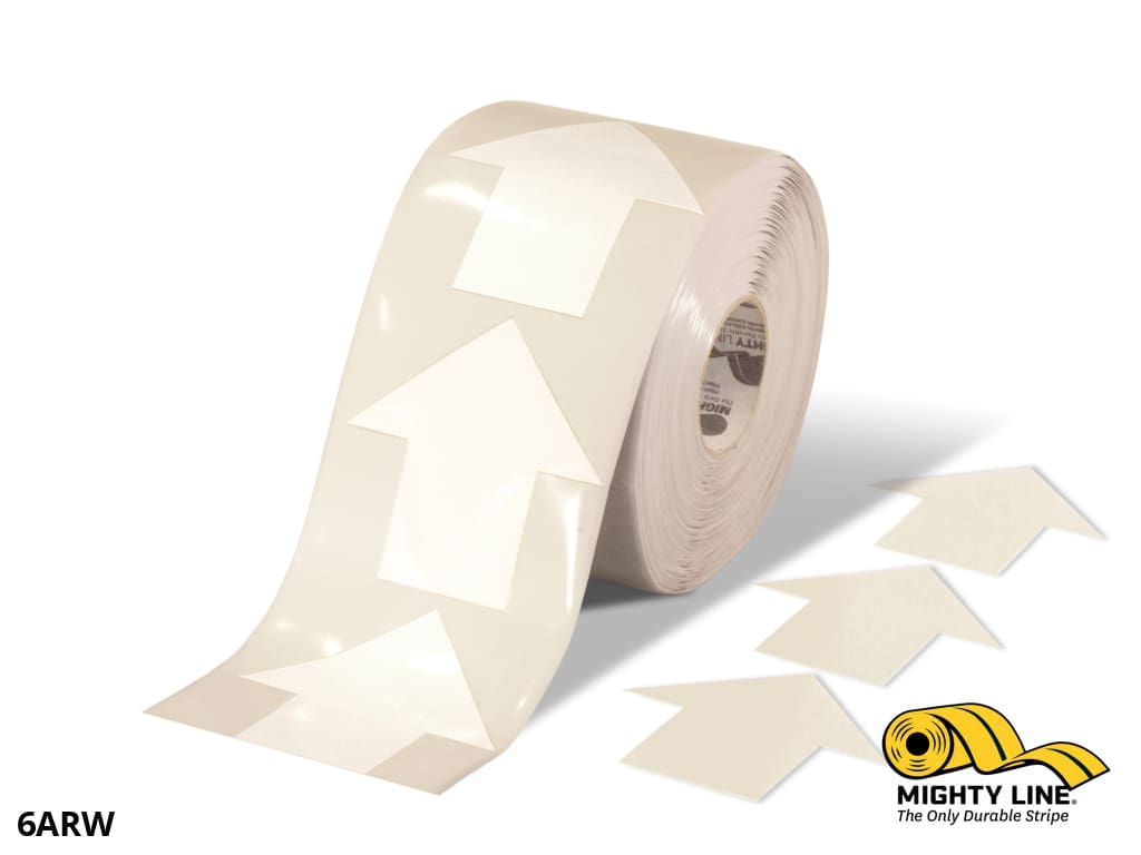 5.5” White Arrow Floor Tape Roll