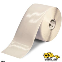 6" WHITE Solid Color Tape - 100'  Roll - Safety Floor Tape