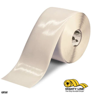 6" WHITE Solid Color Tape - 100'  Roll - Safety Floor Tape