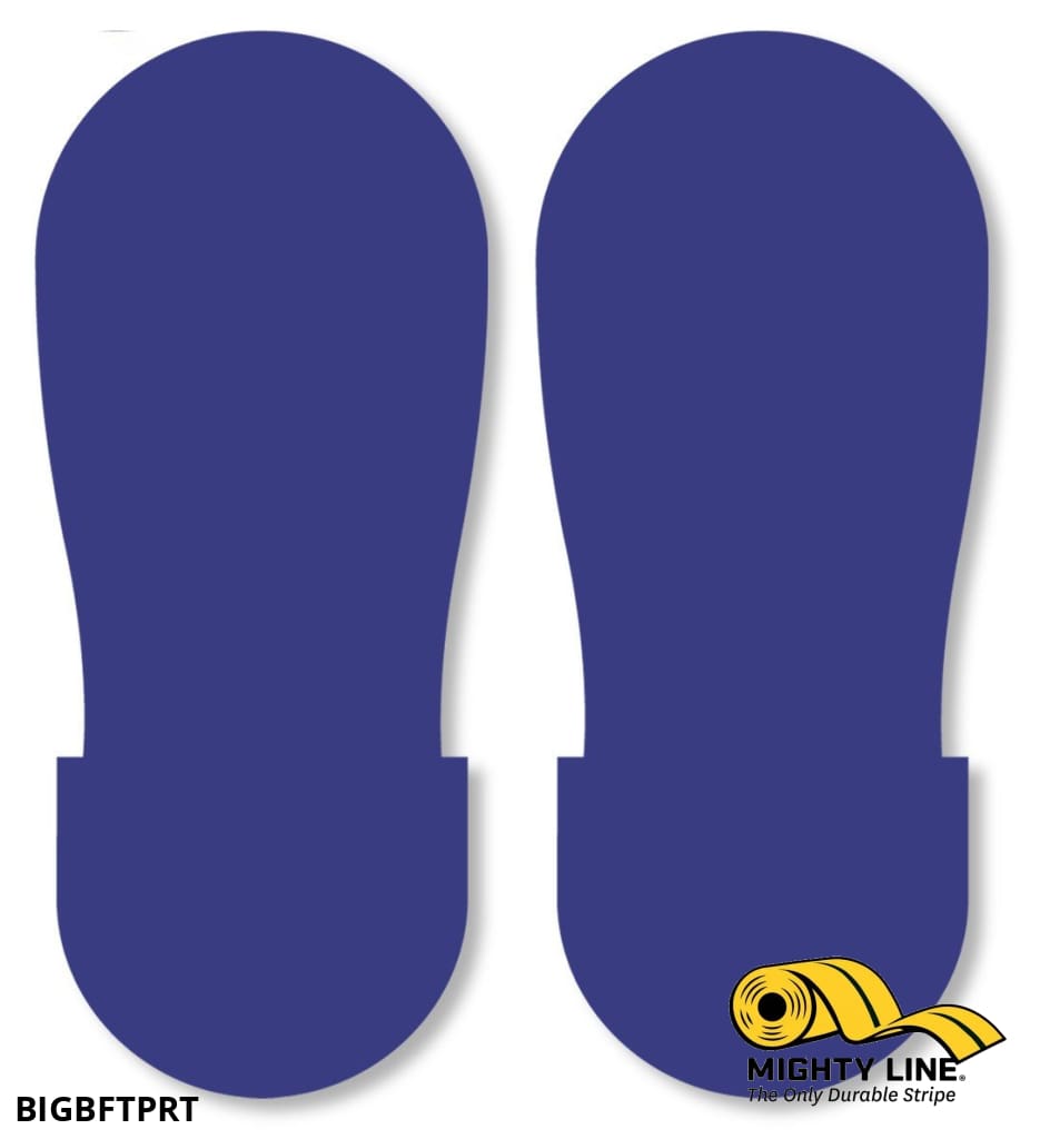 BLUE BIG Footprint - Pack of 50 - Floor Marking