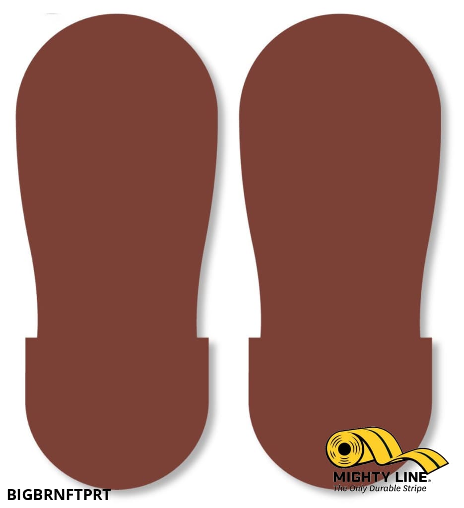 BROWN BIG Footprint - Pack of 50 - Floor Marking