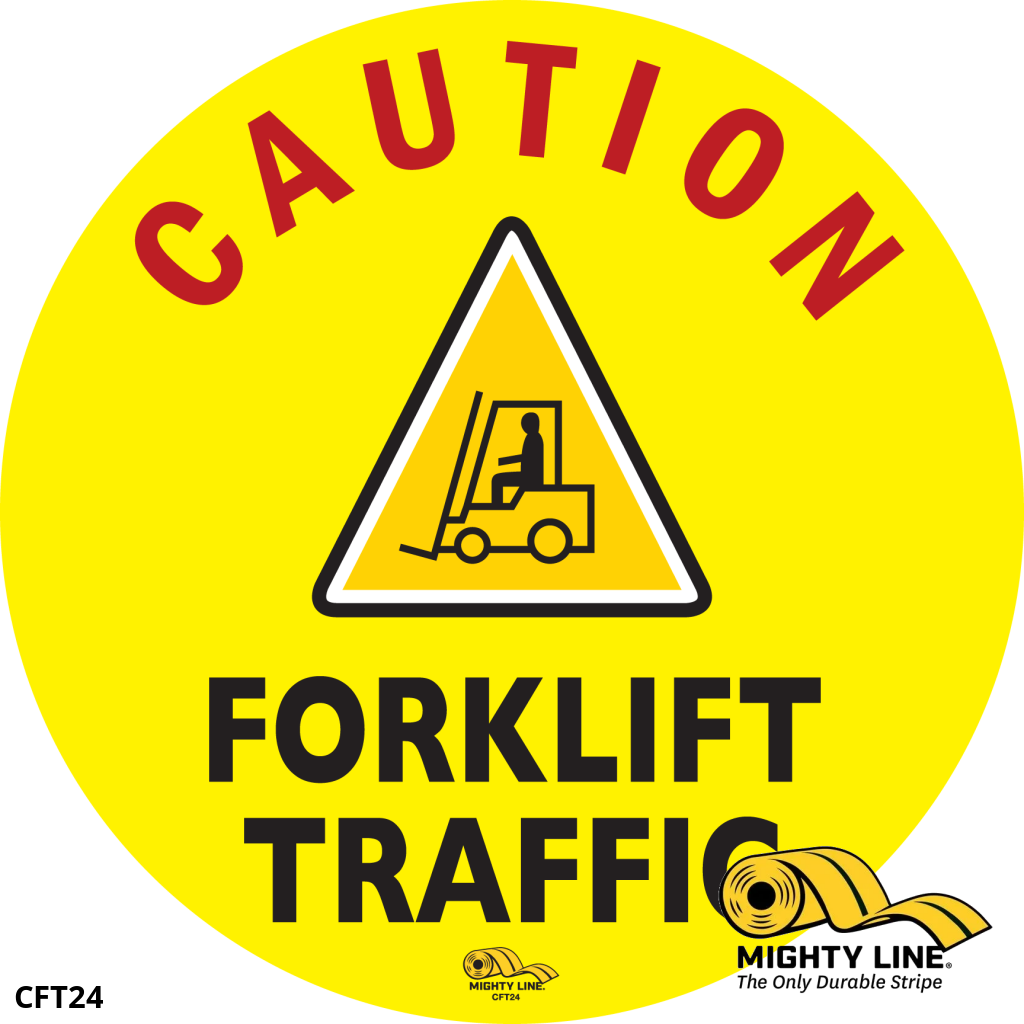 Caution Forklift Traffic Floor Signs