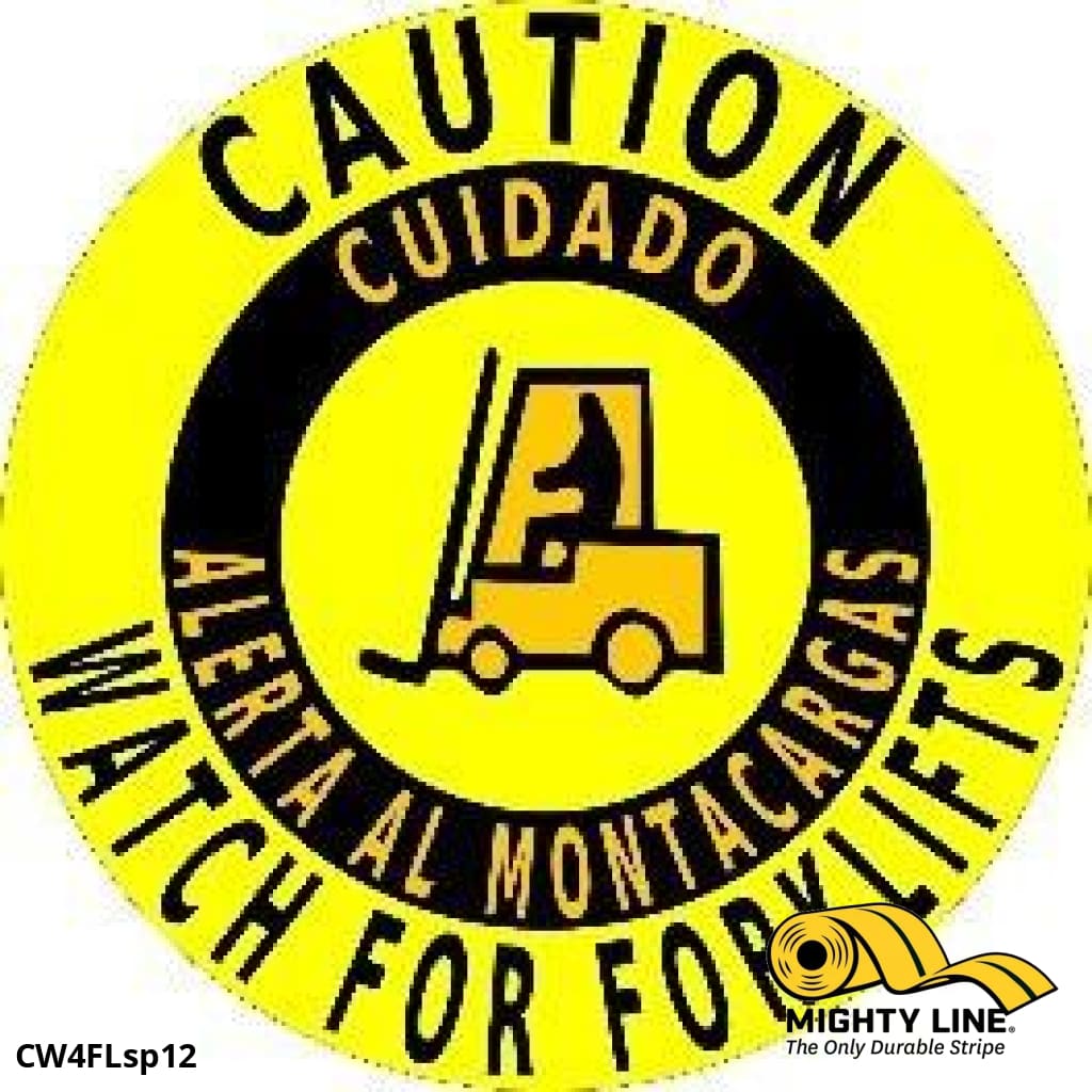 Caution Watch For Forklift Traffic Spanish