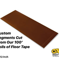 Custom Cut Segments - 2" BROWN Solid Color Tape - 100'  Roll