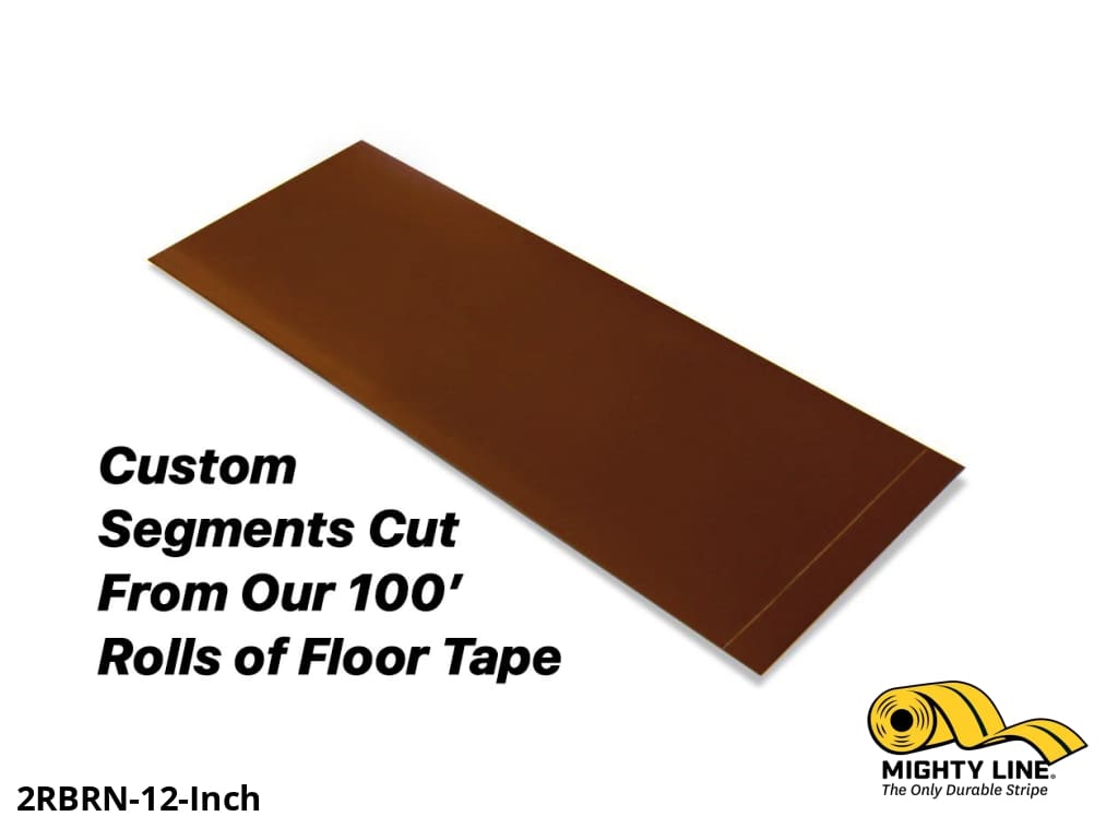 Custom Cut Segments - 2" BROWN Solid Color Tape - 100'  Roll