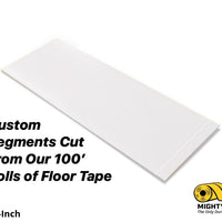 Custom Cut Segments - 2" WHITE Solid Color Tape - 100'  Roll