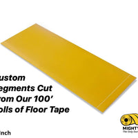 Custom Cut Segments - 2" YELLOW Solid Color Tape - 100'  Roll