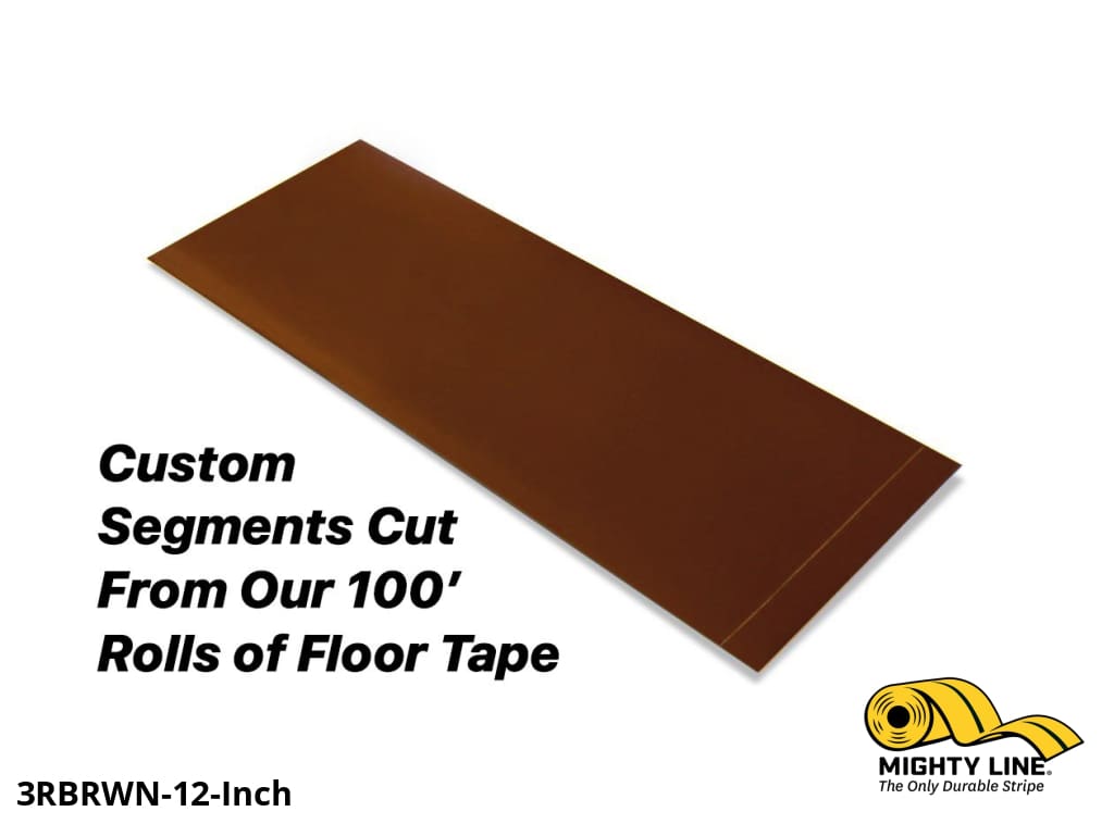 Custom Cut Segments - 3" BROWN Solid Color Tape - 100'  Roll