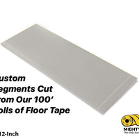 Custom Cut Segments - 3" GRAY Solid Color Tape - 100'  Roll
