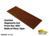 Custom Cut Segments - 4" BROWN Solid Color Tape - 100'  Roll