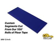 Custom Cut Segments - 6" BLUE Solid Color Tape - 100'  Roll