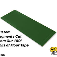 Custom Cut Segments - 6" GREEN Solid Color Tape - 100'  Roll