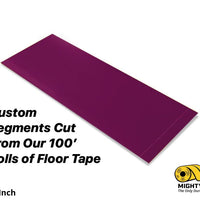 Custom Cut Segments - 6" PURPLE Solid Color Tape - 100'  Roll