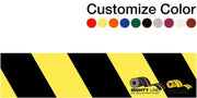 Customized - 4" Repeating Message Floor Tape With Black Diagonals - 1 Roll
