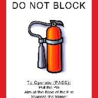 Do Not Block Fire Extinguisher