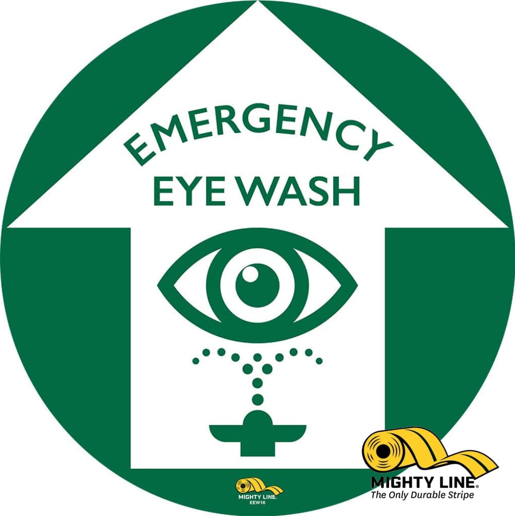 Emergency Eye Wash Floor Sign