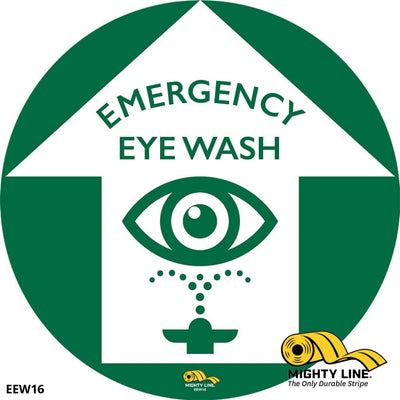 Emergency Eye Wash Floor Sign