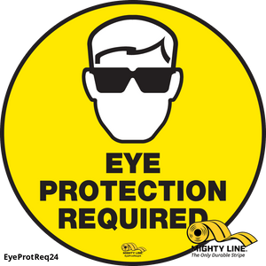 Eye Protection Required - Floor Marking Sign, 24"