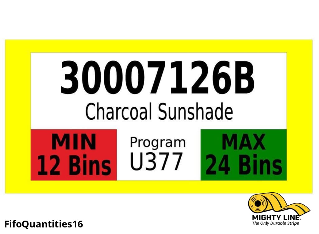 Fifo Sign With Min./Max Quantities - 1 Sign - Floor Marking