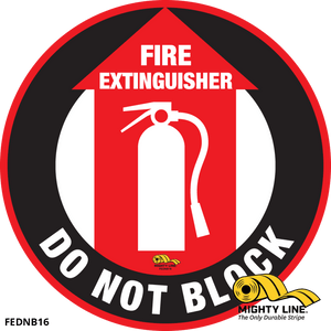Fire Extinguisher Do Not Block Circle Floor Sign