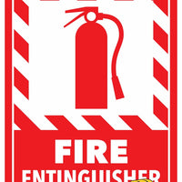 Fire Extinguisher Modern Floor Sign - Floor Marking Sign, 12"