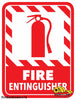 Fire Extinguisher Modern Floor Sign - Floor Marking Sign, 16"