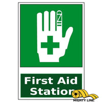 First Aid Station Sign (Green#2) - 1 Sign - Floor Marking
