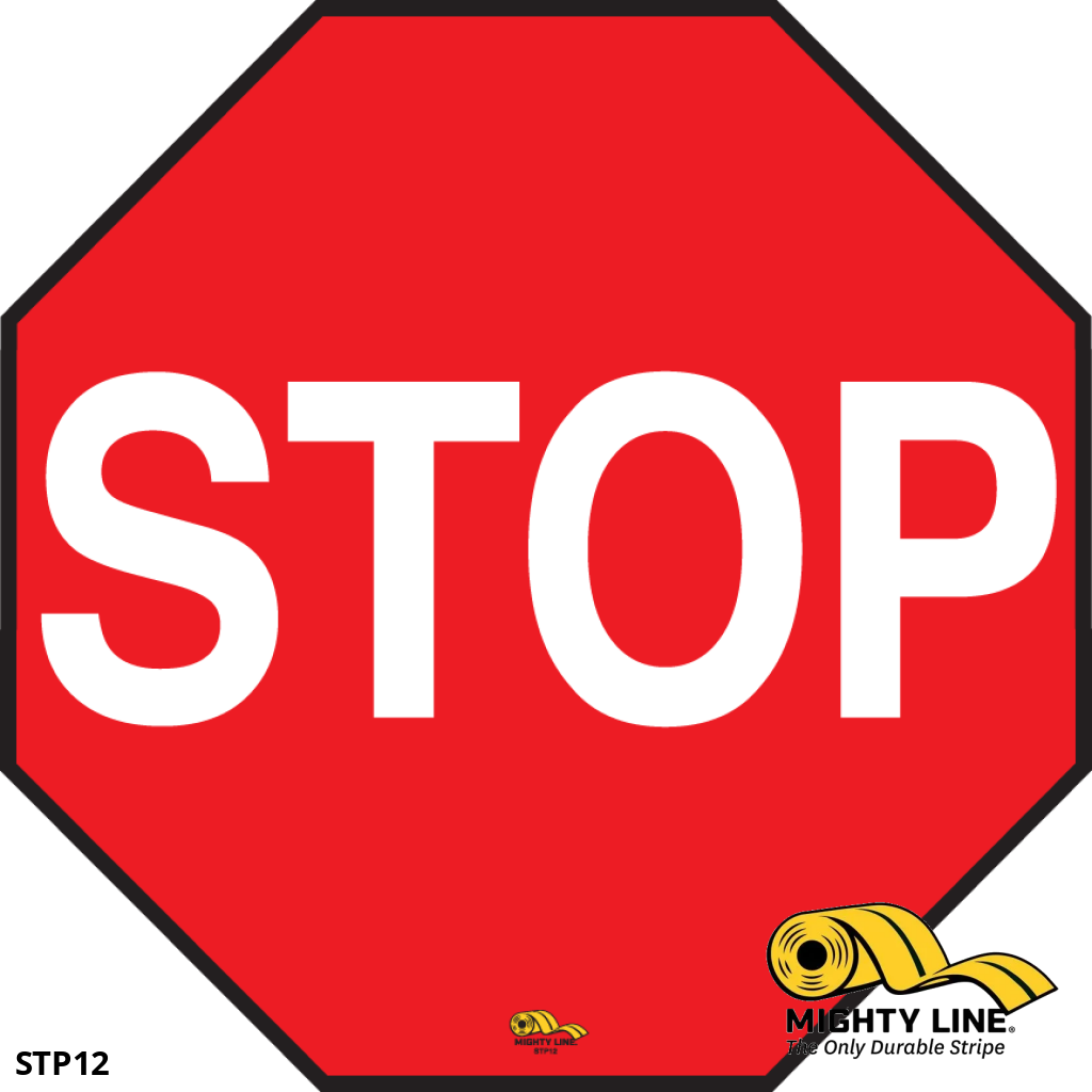 Stop Sign Sticker, Stop Floor Sign