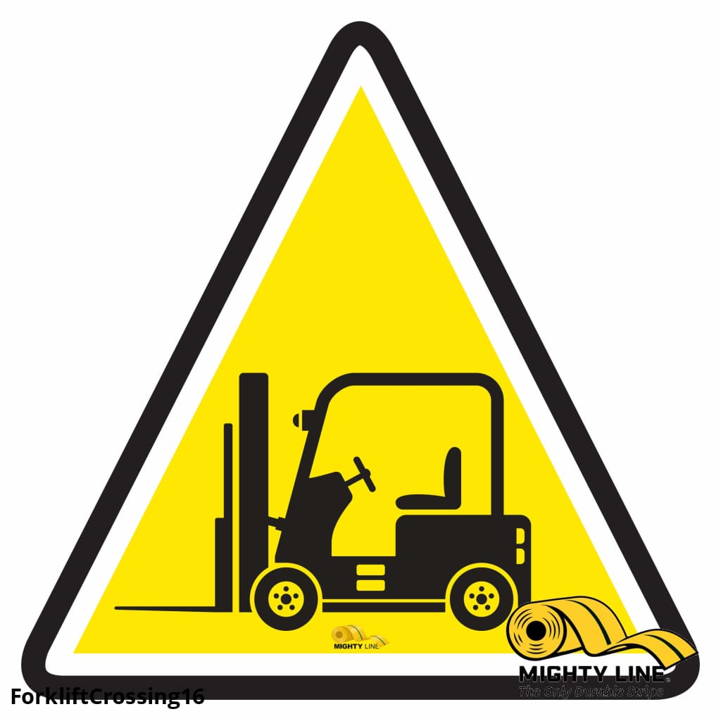 Forklift Crossing - Floor Marking Sign, 16"