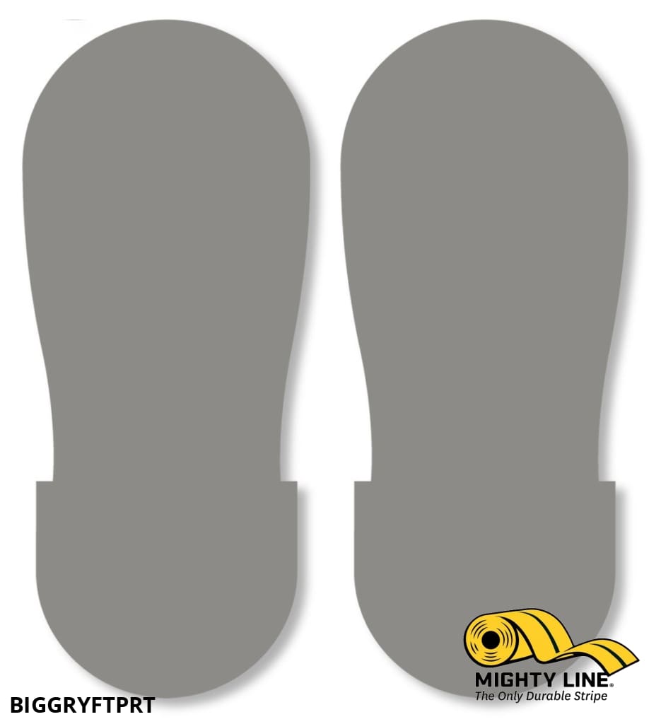 GRAY BIG Footprint - Pack of 50 - Floor Marking