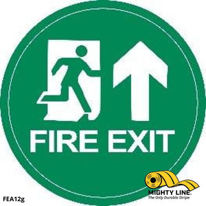 Green Fire Exit Floor Sign