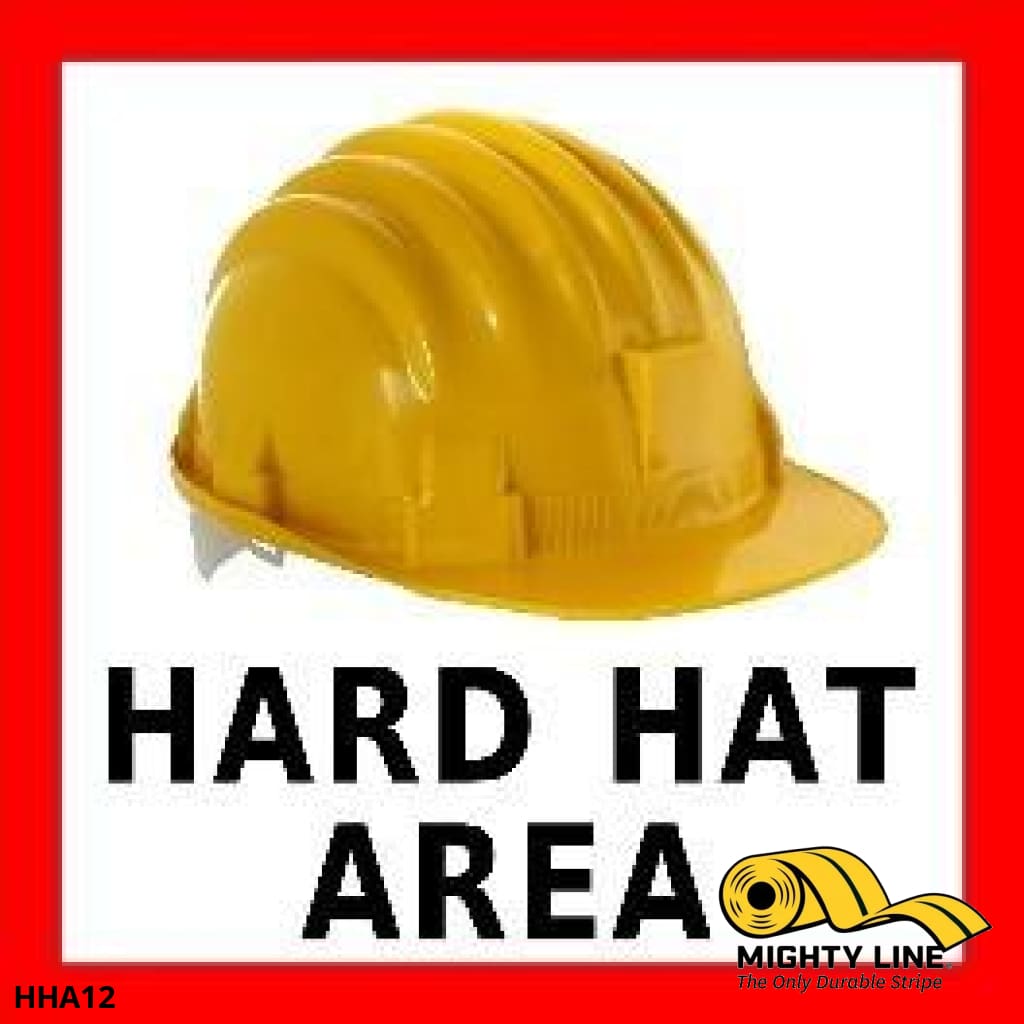 Hard Hat Area Floor Sign