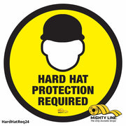 Hard Hat Required - Floor Marking Sign, 24"