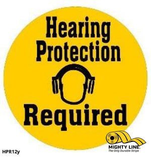 Hearing Protection Required - Yellow