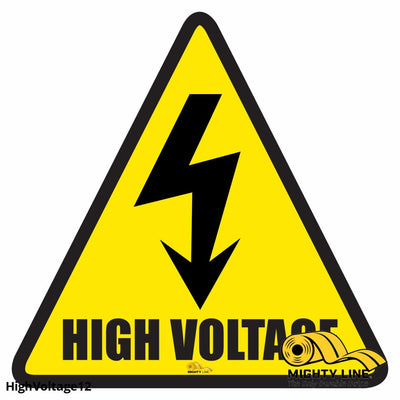 High Voltage Area Floor Sign - Floor Marking Sign, 12