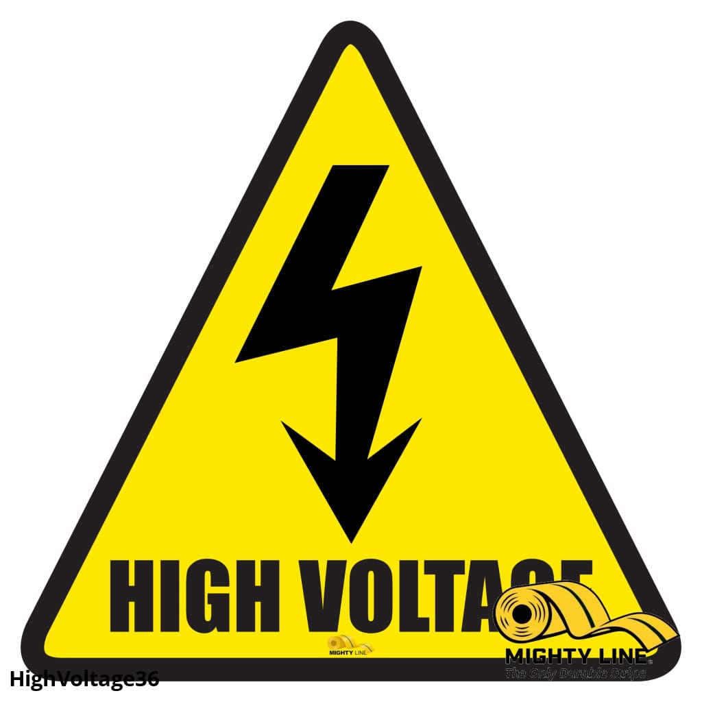 High Voltage Area Floor Sign - Floor Marking Sign, 36"