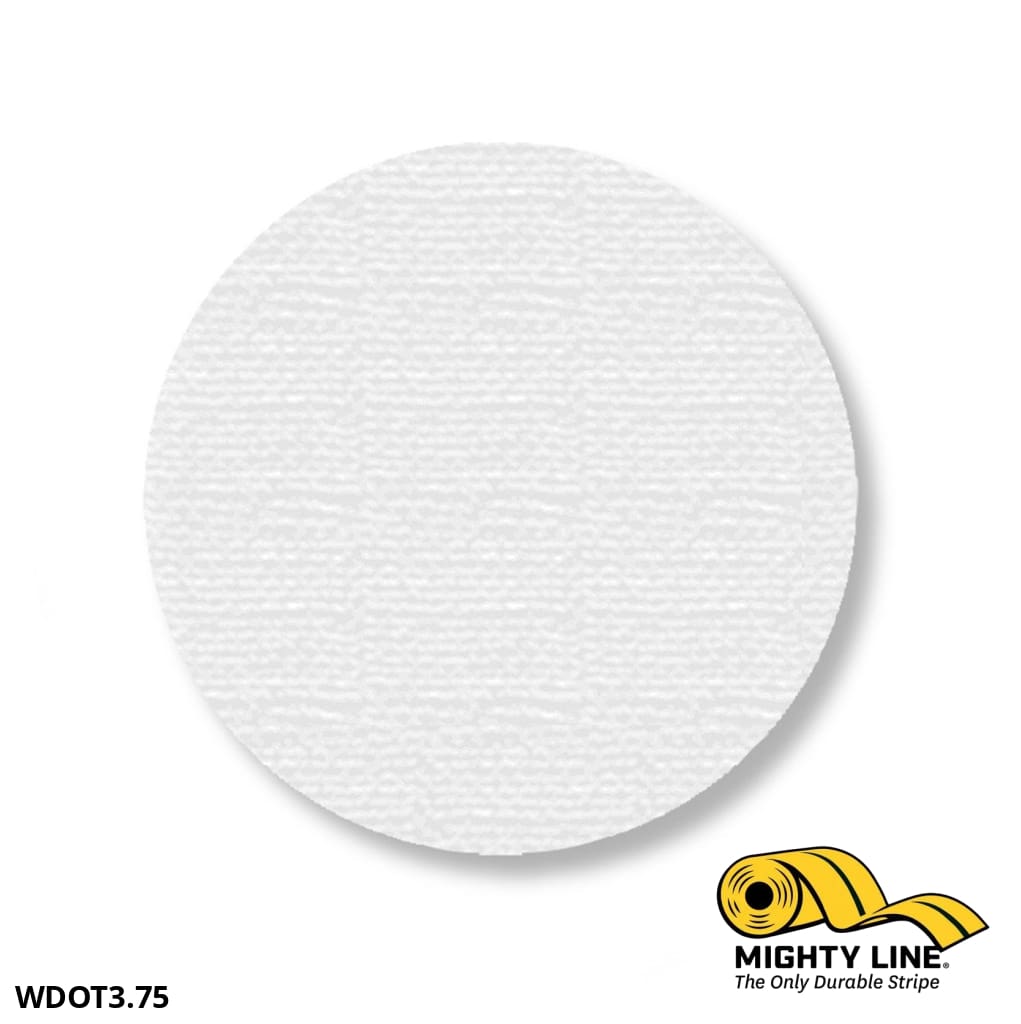 Mighty Line 3.75” White Floor Marking Dots – Pack of 100