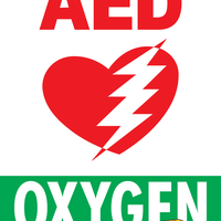 Mighty Line AED and Oxygen Floor Sign
