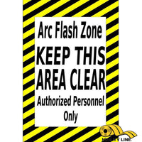 Mighty Line ARC Flash Zone Caution Sign - 1 Sign - Floor Marking