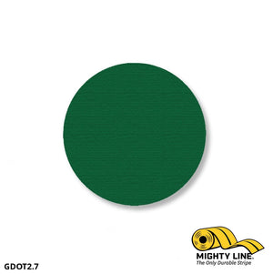 Mighty Line Tape 2.7” Green Floor Tape Dots – Pack of 100