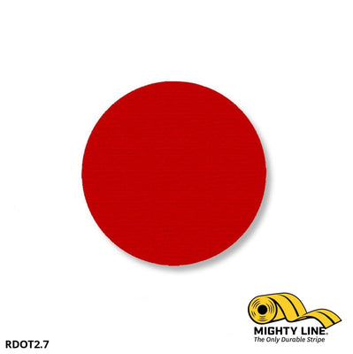 Mighty Line Tape 2.7” Red Floor Marking Dots – Pack of 100
