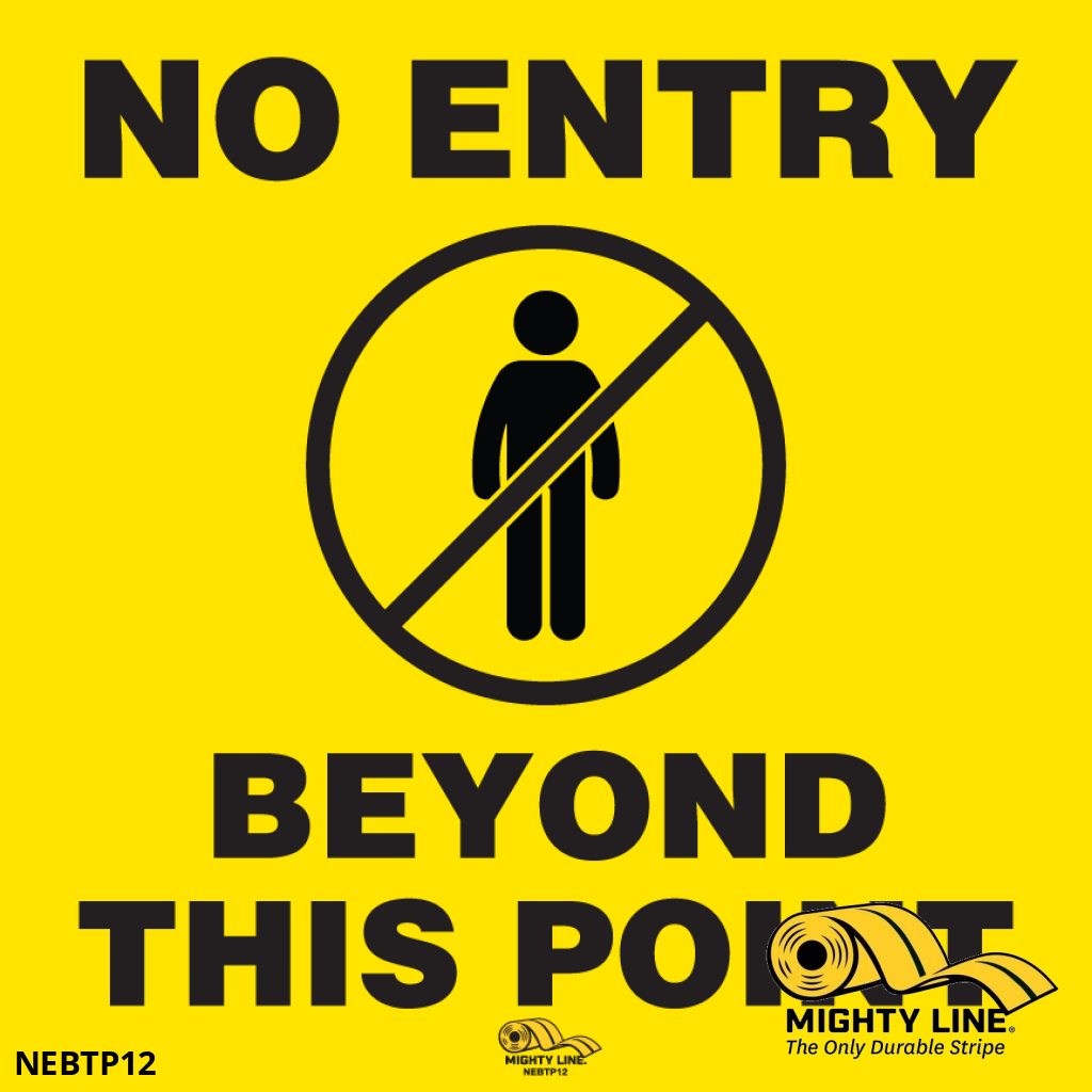 No Entry Beyond This Point Floor Sign, image size:1024x1024